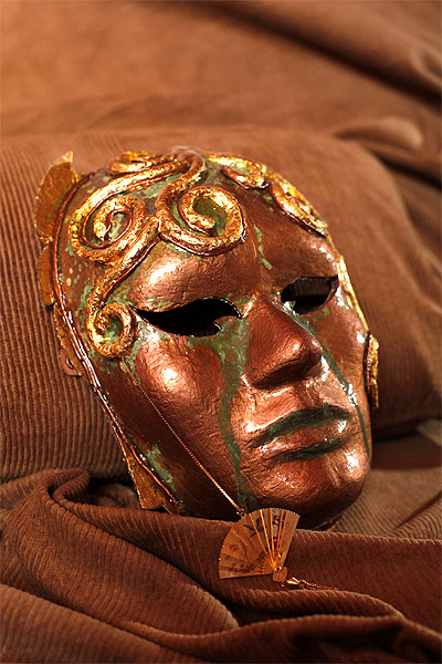 маска из  папье маше, маска 
